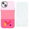 Husa de protectie cu armatura pe margini pentru Iphone 14 Pro, Piele Ecologica si Folie de Protectie 9H, Grosime 0.3 mm, Roz - Pachete Promotionale - Mercaton Store
