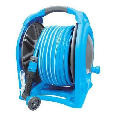 Furtun cu tambur/rola pentru gradina, pistol de stropit, 1/2", 25 m, Aquacraft - Mufe si conectori irigare - Mercaton Store