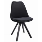 Set 4 scaune bucatarie/living,  Jumi, saida, catifea, lemn, negru, 49x52x83 cm - Scaune pentru Casa - Mercaton Store