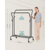 Suport mobil cu roti pentru haine, Mercaton, cu raft incaltaminte, otel, negru, max 100 kg, 103.5x52.5x155 cm - Organizatoare Imbracaminte si Incaltaminte - Mercaton Store