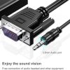 Adaptor, Convertor VGA la HDMI si Audio, Full HD 1080P/60Hz, Negru - Alte Accesorii - Mercaton Store