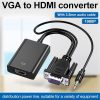 Adaptor, Convertor VGA la HDMI si Audio, Full HD 1080P/60Hz, Negru - Alte Accesorii - Mercaton Store