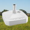 Suport Mercaton pentru umbrela, Plastic, Patrat, 39x39x14 cm, Capacitate 12 L, Alb - Umbrele Gradina si Terasa - Mercaton Store