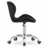 Scaun de birou, Mercaton, Avola, rotativ, catifea, negru, 53.5x55x73.5-86.5 cm - Scaune pentru Casa - Mercaton Store
