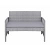 Set mobilier gradina/terasa, gri deschis, 1 masa, 2 scaune, 1 canapea, Jumi - Seturi Mobilier Gradina - Mercaton Store