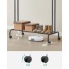 Suport mobil cu roti pentru haine, Mercaton, cu raft incaltaminte, otel, negru, max 100 kg, 103.5x52.5x155 cm - Organizatoare Imbracaminte si Incaltaminte - Mercaton Store