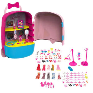 Troller pentru Copii cu 96 Accesorii pentru Papusi, Multicolor, 53.5 x 34 x 19.5 cm - Pachete Promotionale - Mercaton Store
