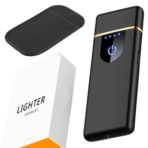 Bricheta Electrica Antivant in Cutie, Incarcare USB, Senzor Digital,, Indicator LED si Suport din Silicon Cauciucat, Antiderapant si Lipicios, 78.5x28.5x9.5 mm, Negru - Pachete Promotionale - Mercaton Store