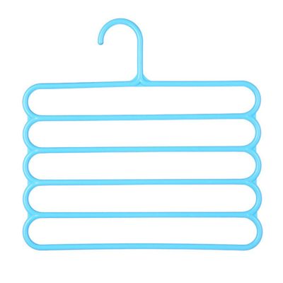 Set Mercaton, 24 Umerase Multifunctionale din Plastic cu 5 pozitii pentru Haine si Accesorii, Anti-derapante, 31 x 31 cm, Albastru - Organizatoare Imbracaminte si Incaltaminte - Mercaton Store