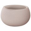 Ghiveci Rotund Mercaton pentru Flori, Material Rasina si PP, Rezistent UV, 24 x 16 cm, Cafeniu - Ghivece pentru flori - Mercaton Store