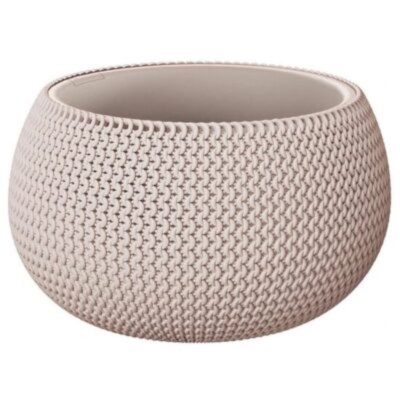 Ghiveci Rotund Mercaton pentru Flori, Material Rasina si PP, Rezistent UV, 24 x 16 cm, Cafeniu - Ghivece pentru flori - Mercaton Store