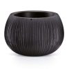 Ghiveci Rotund Mercaton pentru Flori, Material Rasina si PP, Rezistent UV, 24 x 16 cm, Negru - Ghivece pentru flori - Mercaton Store