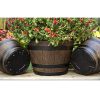 Ghiveci Decorativ Mercaton pentru Flori, Material PP, Rezistent UV, Imitatie Lemn Vintage, 38x28 cm, Maro - Ghivece pentru flori - Mercaton Store