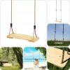 Leagan Mercaton cu Sfoara pentru Copii, Dreptunghiular, Lemn, Maro, Greutate Max 120 kg, 40x17x1.4 cm - Leagane si Balansoare - Mercaton Store