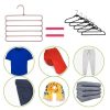 Set Mercaton, 24 Umerase Multifunctionale din Plastic cu 5 pozitii pentru Haine si Accesorii, Anti-derapante, 31 x 31 cm, Maro - Organizatoare Imbracaminte si Incaltaminte - Mercaton Store
