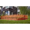 Set 7 buc, Garduri Decorative Mercaton din Plastic, Maro, Sistem Click, 3.2 m x 35 cm - Garduri de gradina - Mercaton Store