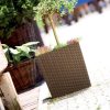 Ghiveci Decorativ Mercaton pentru Flori, Material PP, Rezistent UV, Imitatie Ratan, 22.5x23 cm, Maro - Ghivece pentru flori - Mercaton Store