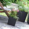 Ghiveci Decorativ Mercaton pentru Flori, Material PP, Rezistent UV, Imitatie Ratan, 22.5x23 cm, Maro - Ghivece pentru flori - Mercaton Store