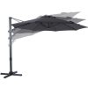 Umbrela Mercaton cu Articulatie, pentru Terasa sau Gradina, Aluminiu, Protectie UV, Inaltime 2.5 m, Ø300 cm, Control 360 grade, Gri Antracit - Umbrele Gradina si Terasa - Mercaton Store