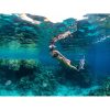 Masca snorkeling cu tub, Trizand, neagra, sistem antiaburire, suport camera, marime S/M - Jucarii si Accesorii inot - Mercaton Store