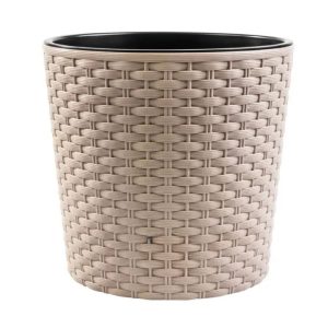 Ghiveci Decorativ Prosperplast Rato pentru Flori, Imitatie Ratan, 31×27.3 cm, Cafeniu - Ghivece pentru flori - Mercaton Store