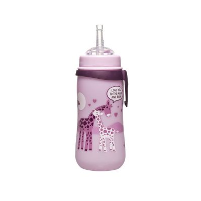 Cana de baut cu pai din silicon Straw Cup Girl