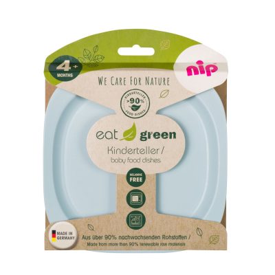 Set 2 farfurii intinse Eat Green pentru mancarea copiilor