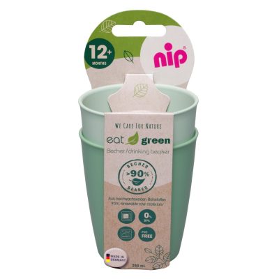 Set 2 pahare de baut Eat Green pentru bebelusi