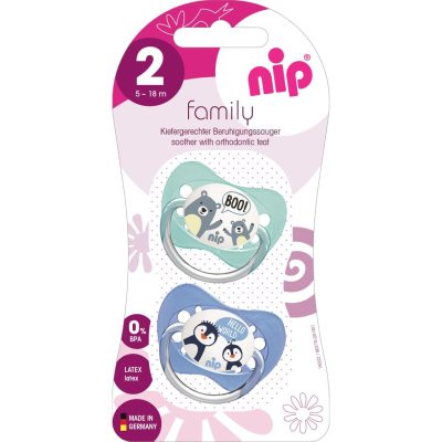 Set 2 suzete Family cu tetina din latex natural