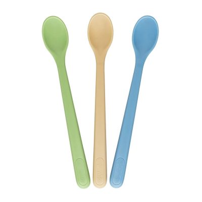 Set 3 lingurite colorate cu coada lunga pentru bebelusi