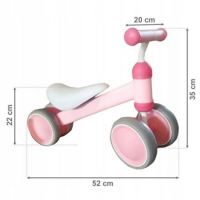 Bicicleta fara pedale Ecotoys JM-118 - Roz