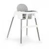 Scaun de masa 2 in 1 cu tapiterie Ecotoys HC-135C - Alb