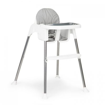 Scaun de masa 2 in 1 cu tapiterie Ecotoys HC-135C - Alb