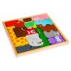 Set cu 14 figurine in forma de animale din lemn Ecotoys 3002