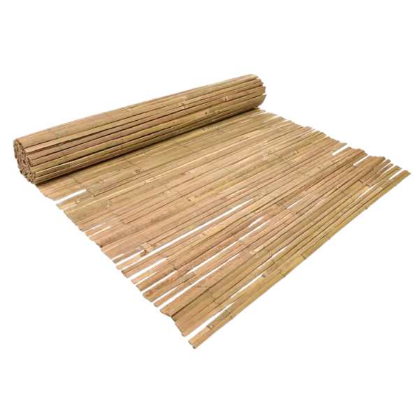 Gard decorativ din Bambus Natural pentru delimitare spatii exterioare,  Maro, 5x1.5 m - Cumperi linistit, la orice ora din zi! | Mercaton.ro