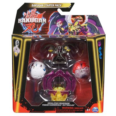BAKUGAN STARTER PACK DRAGONOID TITANIUM HAMMERHEAD BUTTERCLAW BAKUGAN STARTER PACK DRAGONOID TITANIUM HAMMERHEAD BUTTERCLAW