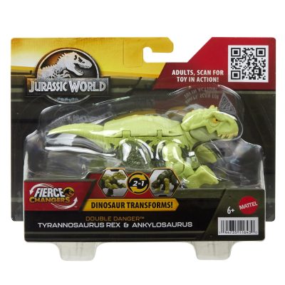 JURASSIC WORLD FIERCE CHANGERS DOUBLE DANGER DINOZAUR TRANSFORMABIL TYRANNOSAURUS REX SI ANKYLOSAURUS VERDE JURASSIC WORLD FIERCE CHANGERS DOUBLE DANGER DINOZAUR TRANSFORMABIL TYRANNOSAURUS REX SI ANKYLOSAURUS VERDE