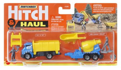 MATCHBOX HITCH&HAUL SET 2 VEHICULE MBX CONSTRUCTION ZONE TILT N TIP MBX CEMENT TRAILER SCARA 1:64 MATCHBOX HITCH&HAUL SET 2 VEHICULE MBX CONSTRUCTION ZONE TILT N TIP MBX CEMENT TRAILER SCARA 1:64