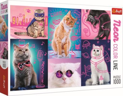 PUZZLE TREFL 1000 SUPER PISICI NEON PUZZLE TREFL 1000 SUPER PISICI NEON