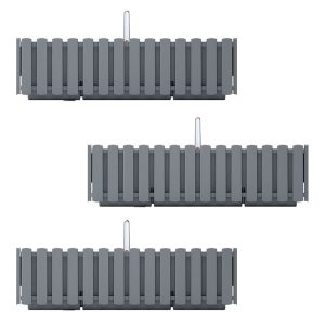 Set 3 jardiniere decorative cu suport metalic