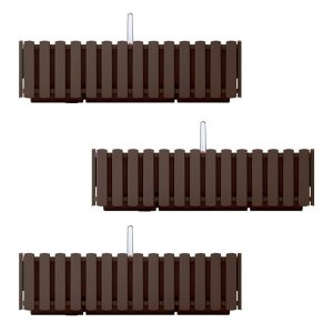 Set 3 jardiniere decorative cu suport metalic