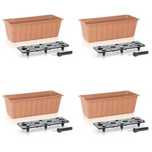 Set 4 jardiniere decorative cu sistem de irigare