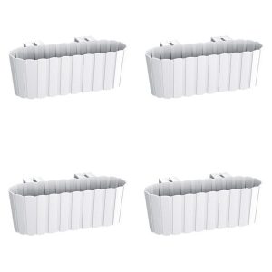Set 4 jardiniere decorative cu suport de plastic