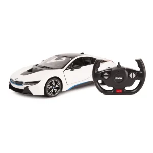 MASINA CU TELECOMANDA BMW I8 ALB SCARA 1 LA 14