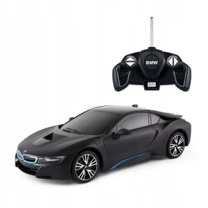 MASINA CU TELECOMANDA BMW i8 NEGRU CU SCARA 1 LA 18