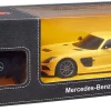 MASINA CU TELECOMANDA MERCEDES-BENZ SLS AMG GALBENA CU SCARA 1 LA 18 MASINA CU TELECOMANDA MERCEDES-BENZ SLS AMG GALBENA CU SCARA 1 LA 18