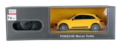 MASINA CU TELECOMANDA PORSCHE MACAN TURBO GALBEN CU SCARA 1 LA 24 MASINA CU TELECOMANDA PORSCHE MACAN TURBO GALBEN CU SCARA 1 LA 24