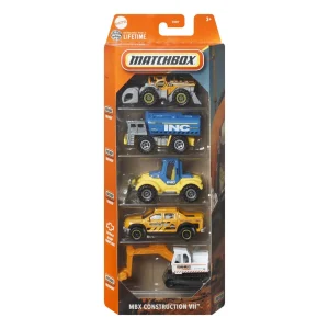 MATCHBOX SET 5 MASINUTE METALICE MBX CONSTRUCTION VII SCARA 1:64