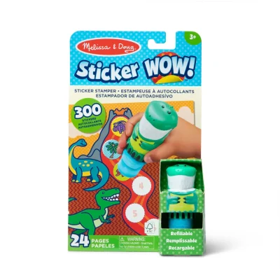 MELISSA AND DOUG SET DE JOACA AUTOCOLANTE SI STAMPILA REINCARCABILA DINOZAUR
