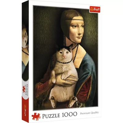 PUZZLE 1000 DOAMNA CU PISICA PUZZLE 1000 DOAMNA CU PISICA